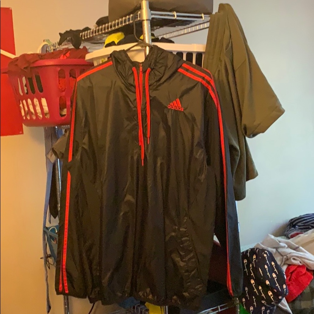 Mens Adidas Windbreaker Pullover